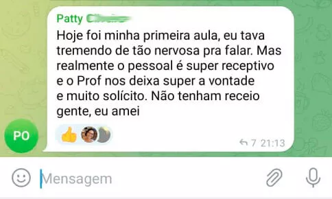 O professor nos deixa muito a vontade